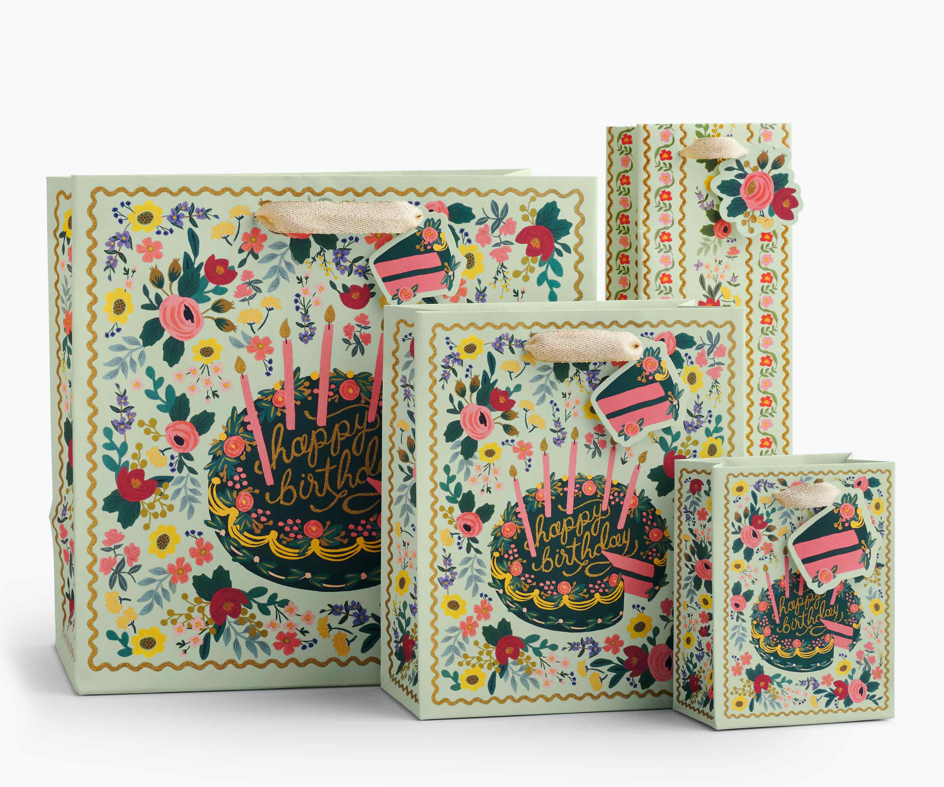 Floral Cake Small Gift Bag - Image 2