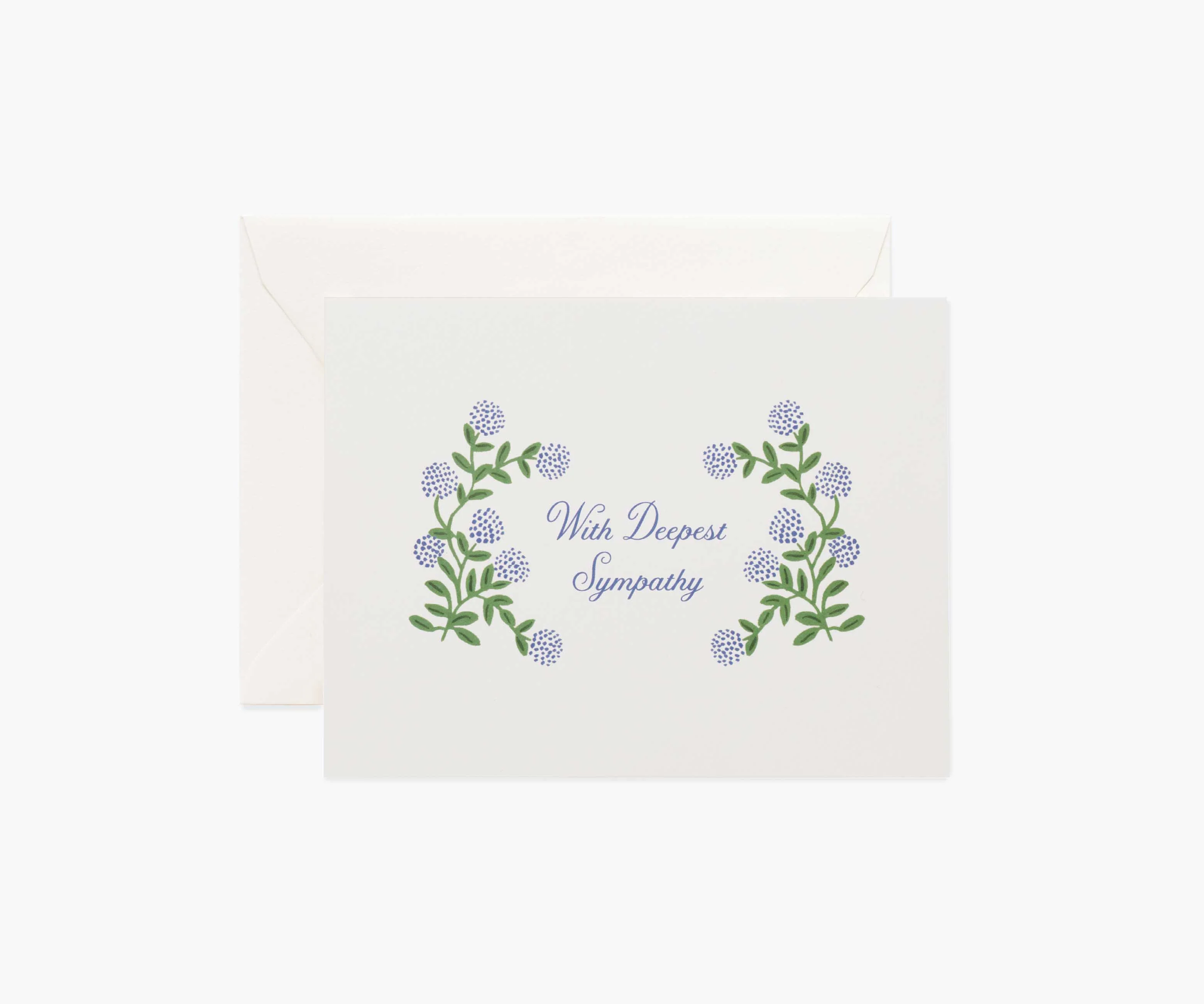 Hydrangea Sympathy Card - Single Card